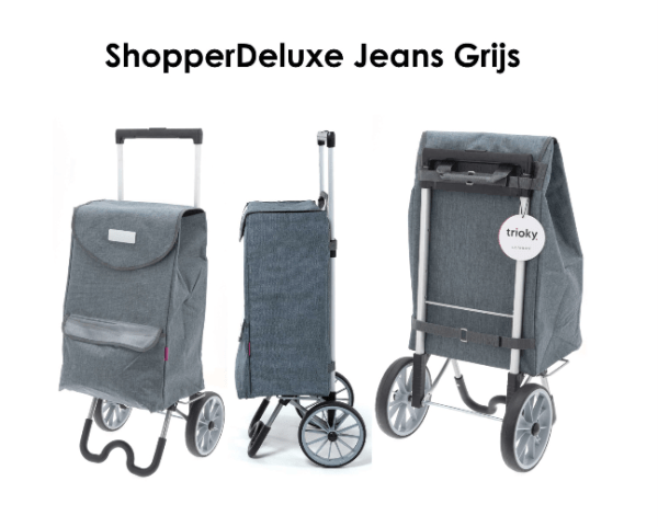 Shopper Deluxe van Thuiszorgwinkel.nl in de kleur jeans grijs
