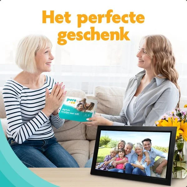 Digitaal fotolijst van het merk Puro & Co verkrijgbaar in 3 maten en diverse kleuren. Dit is 15 inch