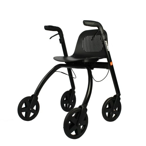 Nipglide Escape Rollator in de kleur zwart van Thuiszorgwinkel.nl