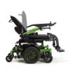 Elektrische Sigma rolstoel van het merk Vermeiren in de kleur groen rugleuning inklapbaar