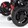 Elektrische rolstoel Airfold van het merk Drive medical opvouwbaar binnen enkele seconden, detail wielen