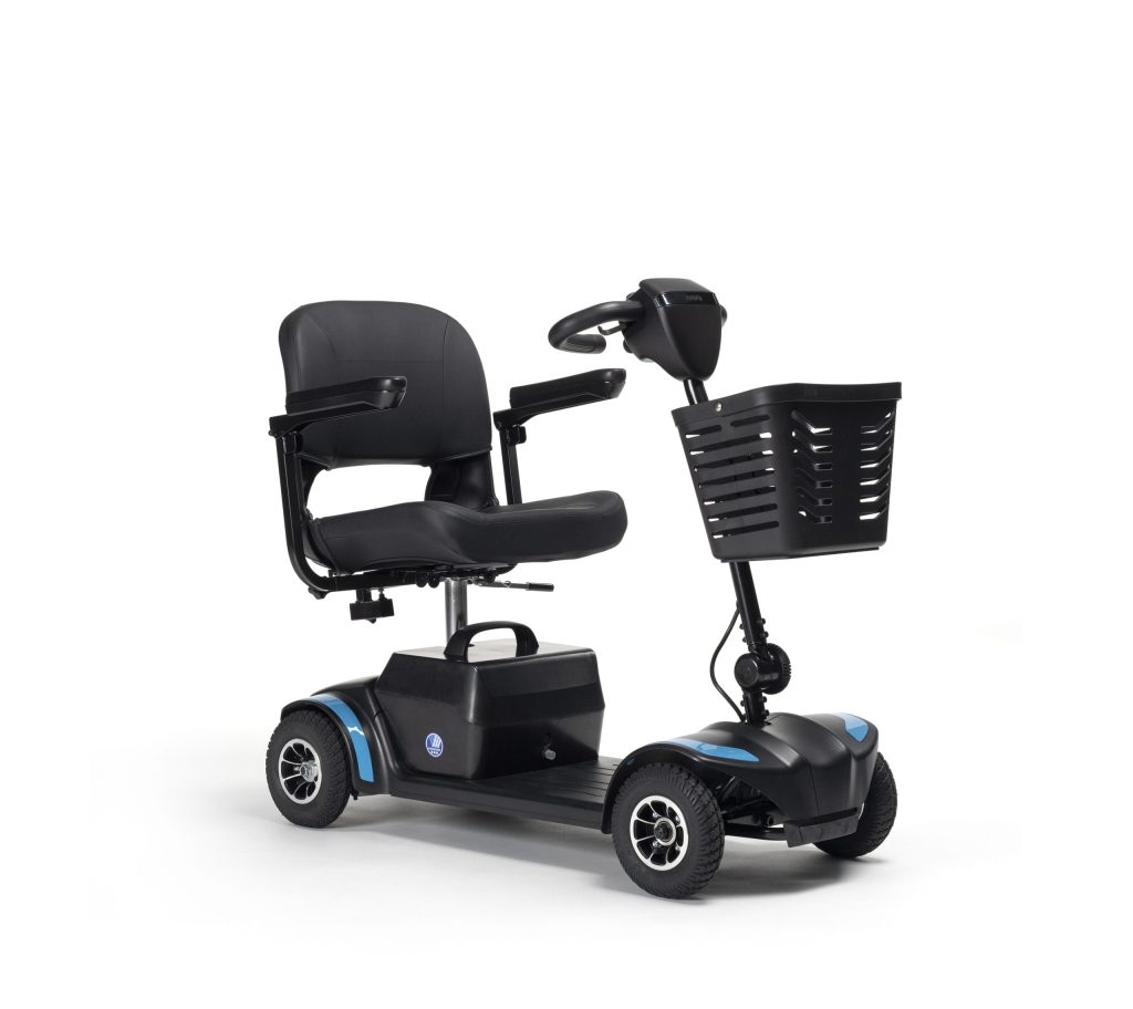 Nieuw bij Vermeiren de scootmobiel Air One+ in kleur blauw