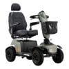 Scootmobiel Excel Galaxy Compact II EVO in de kleur groen. Dit is de zijzijde.