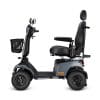 Scootmobiel Excel Galaxy Compact II EVO in de kleur donkergrijs. Dit is de zijzijde.
