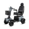 Scootmobiel Excel Galaxy Compact II EVO in de kleur donkergrijs. Dit is de zijzijde.