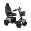 Scootmobiel Excel Galaxy Compact II EVO in de kleur donkergrijs. Dit is de zijzijde.