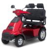 Scootmobiel S4 van het merk Afikim in de kleur rood met dubbele zitting
