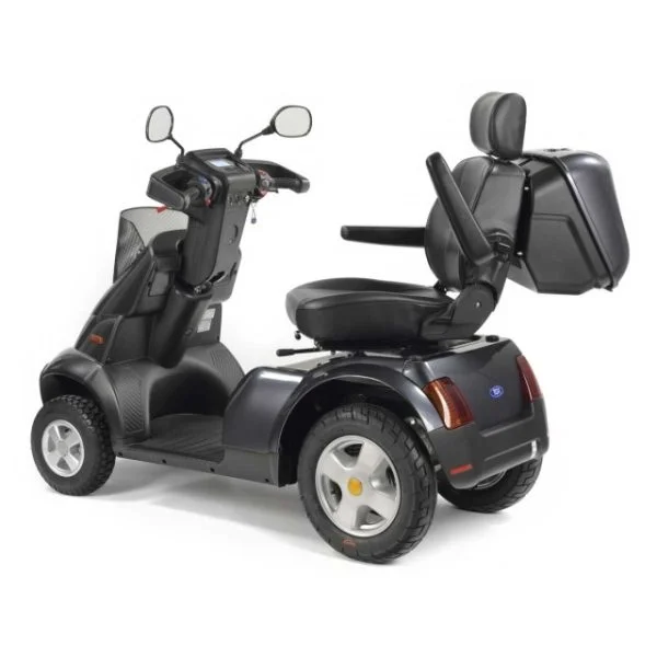 Scootmobiel S4 van het merk Afikim in de kleur antracietgrijs met draaibare stoel
