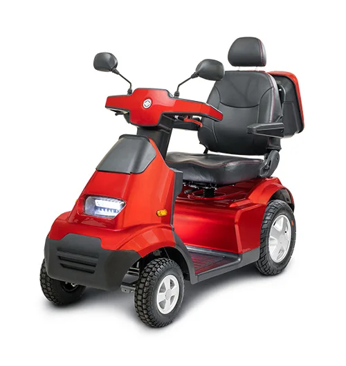 Scootmobiel S4 van het merk Afikim in de kleur Rood