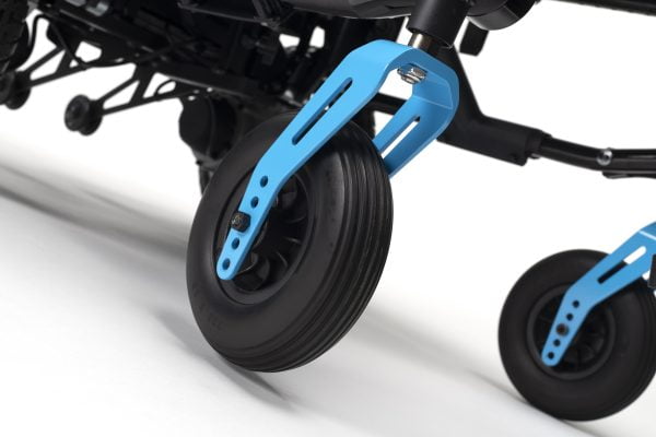 elektrische rolstoel Verso met afneembare accu zodat zeer licht om mee te nemen. Verkrijgbaar in diverse kleuren en afgestemd op uw wensen. detail kleur