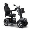 Vermeiren scootmobiel Carpo 4D antracietgrijs met draaibare, verstelbare luxe stoel en mand voorop.