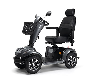 Scootmobiel Carpo 4D in de kleur antracietgrijs met verstelbare stoel