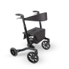 Rollator Vitility is dubbel opvouwbaar in de kleur charcoal black