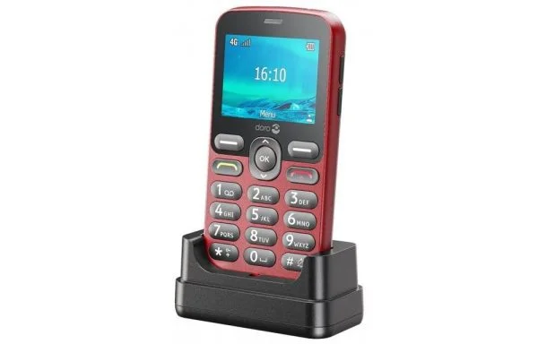 Doro telefoon in de kleur rood 1880 van Thuiszorgwinkel.nl