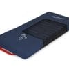 Donkerblauw Novacare ASX 6 Digital drukwisselmatras met antislip hoes en zichtbare luchtcellen voor decubituspreventie.