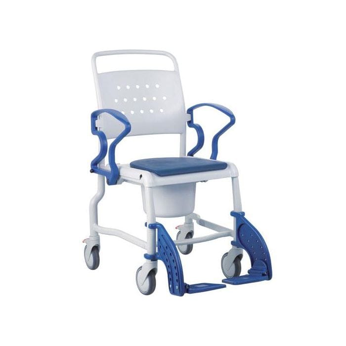 De toilet douchestoel Bonn met standaardzitting.