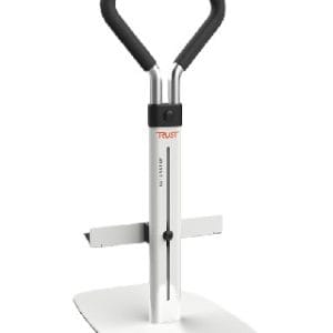 Sta-ophulp Let's Get Up bedbeugel met metalen bodemplaat en zwart ergonomisch handvat voor veilig opstaan.