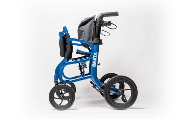 Rollator Seata uniek door zijn extra brede en comfortabele zitting