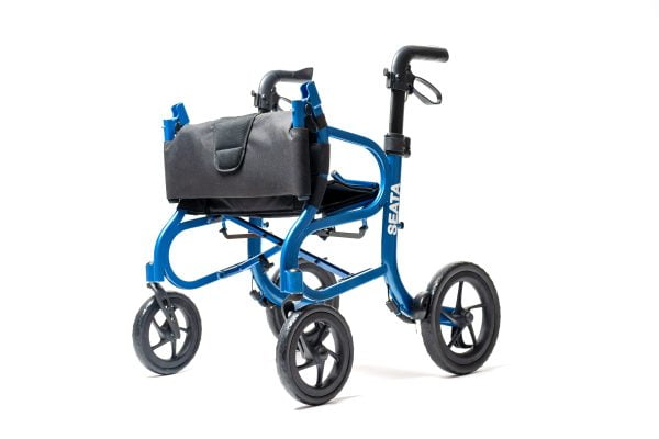 Rollator Seata uniek door zijn extra brede en comfortabele zitting