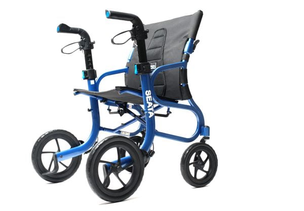 Rollator Seata uniek door zijn extra brede en comfortabele zitting