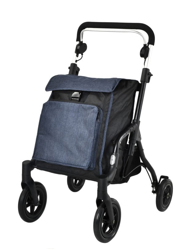 Shopper en rollator in een van het merk MultiMotion in de kleur denim blauw