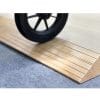 Houten drempelhulp met LED verlichting geschikt voor 2 hoogtes.