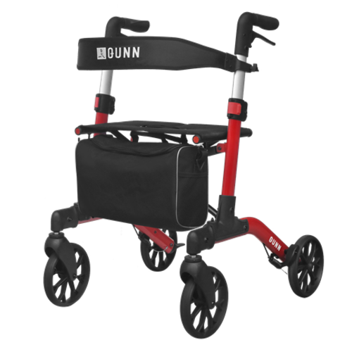 Brooklyn rollator van het merk Qunn is dubbel inklapbaar.