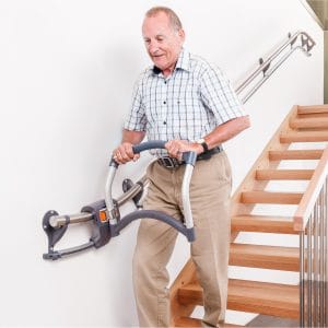 De Topro Step is een trap rollator die u ondersteunt in het naar boven en beneden lopen van de trap.