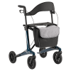 De MultiMotion Carbon rollator combineert een elegant design met ultiem gebruiksgemak. Kleur blauw.