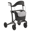 De MultiMotion Carbon rollator combineert een elegant design met ultiem gebruiksgemak. Kleur antracietgrijs.