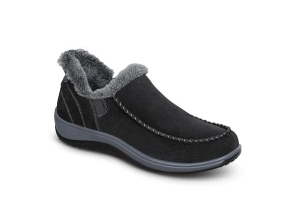 Zwarte Lorin moccasin van orthofeed