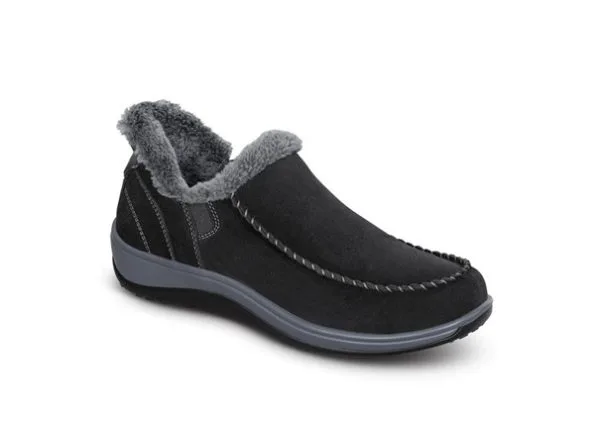 Zwarte Lorin moccasin van orthofeed