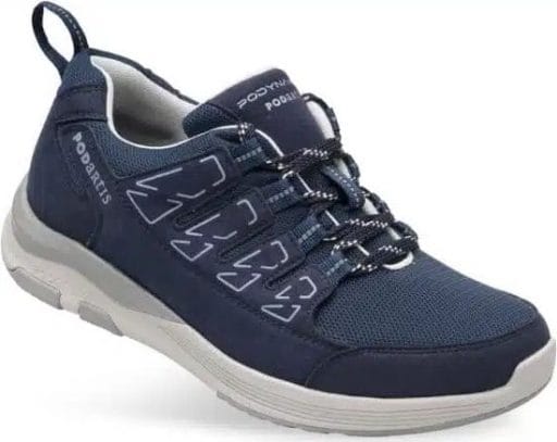 Podartis_gympschoen_hero_evo_thuiszorgwinkel.nl Activity Hero Evo Blue is een therapeutische schoen uit het Podartis Podynamica- assortiment dat speciaal is ontworpen om gevoelige te beschermen tijdens fysieke activiteit in het geval van metatarsalgie problemen en een hallux valgus.