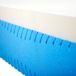 Presstige matras gemaakt van geprofileerd traagschuim.