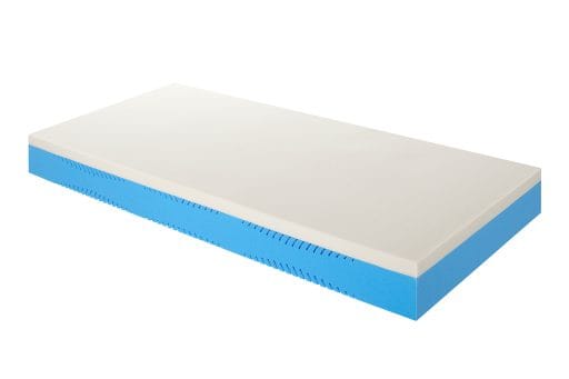 Presstige matras gemaakt van geprofileerd traagschuim.