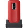 Doro leva L20 telefoon in de kleur rood, opklapbaar.