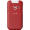 Doro leva L20 telefoon in de kleur rood, opklapbaar.