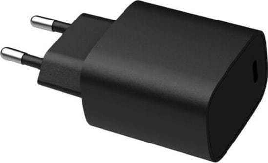 Zwarte USB-C stekker oplader voor Doro telefoon, geschikt voor LEVA modellen en dagelijks opladen via stopcontact