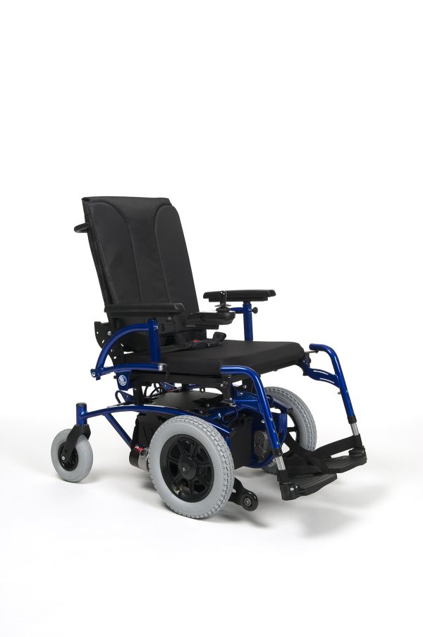 Elektrische rolstoel Navix Vermeiren met voorwielaandrijving in kleur blauw