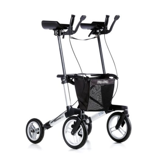 De Gemino 60 Walker is een lichtgewicht buiten rollator met elleboogondersteuning.