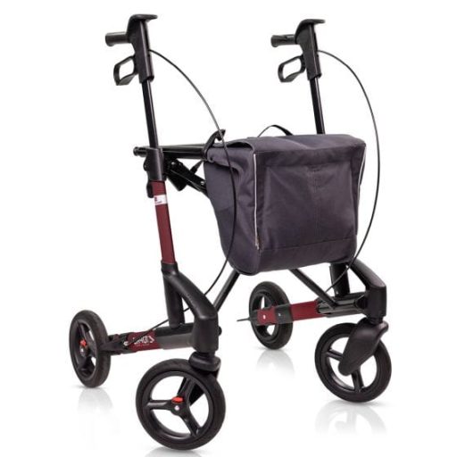 Topro_Troja_5G_Black_Series_Rood_Thuiszorgwinkel.nl De Topro Troja rollator 5G in de nieuwste BLACK SERIES in de kleur Rood.