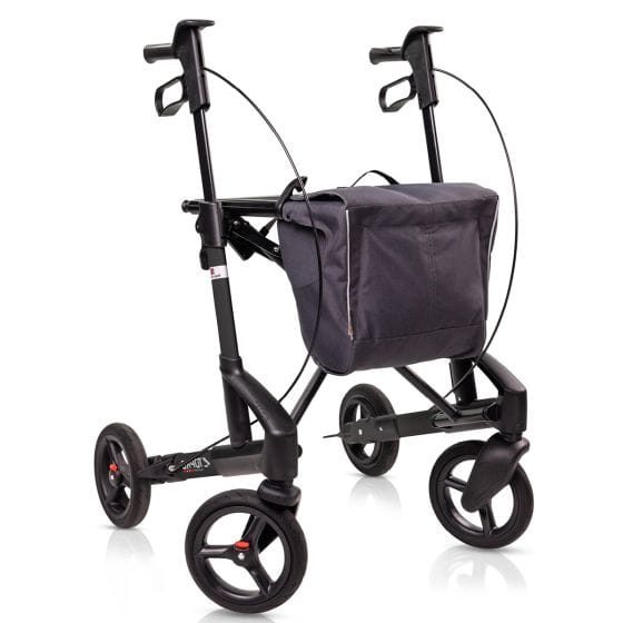 De Topro Troja rollator 5G in de nieuwste BLACK SERIES in de kleur Zwart.