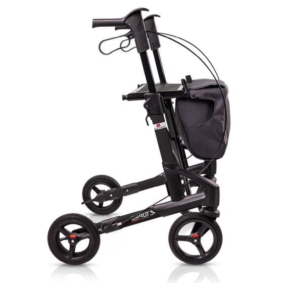 De Topro Troja rollator 5G in de nieuwste BLACK SERIES in de kleur Zwart.