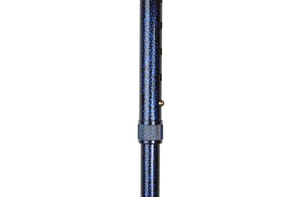 Walk-on opvouwbare wandelstok in de kleur blauw/zwart