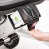 Lithium accu van de Smartchair MAX-S elektrische rolstoel – 12V 12Ah, uit te breiden voor 30 km actieradius, veilig en eenvoudig opladen.