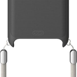 De beschermhoes voor de smarttelefoon Doro A10, A20 en A30. Verkrijgbaar in 3 kleuren. Dit is de antracietgrijze.