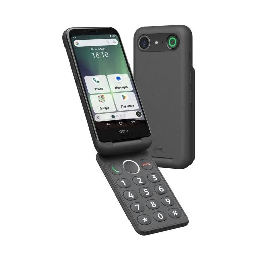 smarttelefoon_doro_aurora_a20_thuiszorgwinkel.nl De Doro Aurora A20, een inklapbare smartphone is geschikt voor gebruikers die eenvoud en functionaliteit zoeken. Dit is de antracietgrijze uitvoering.