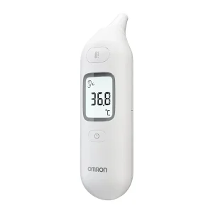 Witte Omron Gentle Temp 533 infrarood oorthermometer met digitaal display 36,8 °C