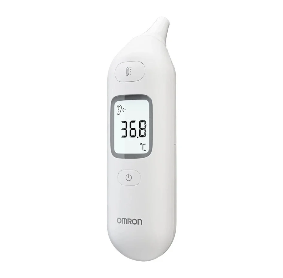 Witte Omron Gentle Temp 533 infrarood oorthermometer met digitaal display 36,8 °C