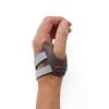 Duimbrace Push Sports CMC links in grijs-bruin kunststof met twee sluitbanden om duimbasis en hand